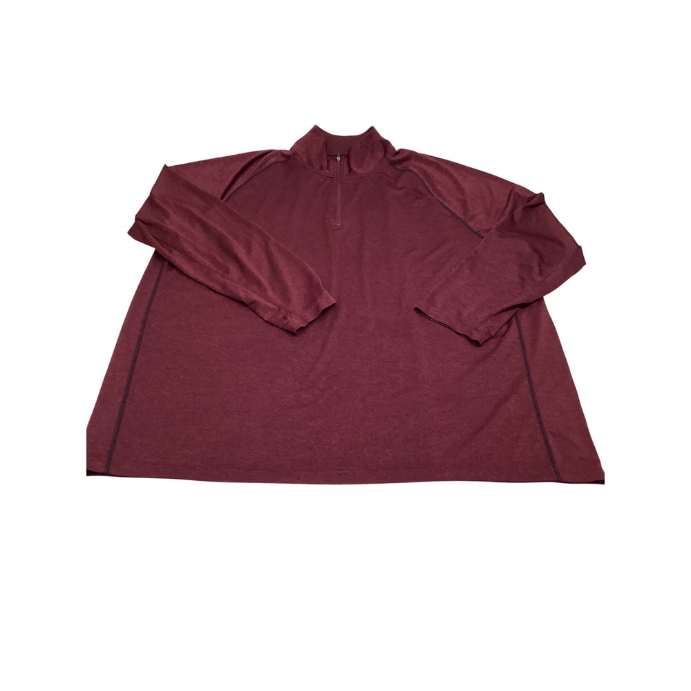 The Foundry Supply Co 4XLT Burgundy Heather‎ 1/4 Zip Pullover Polyester (913)